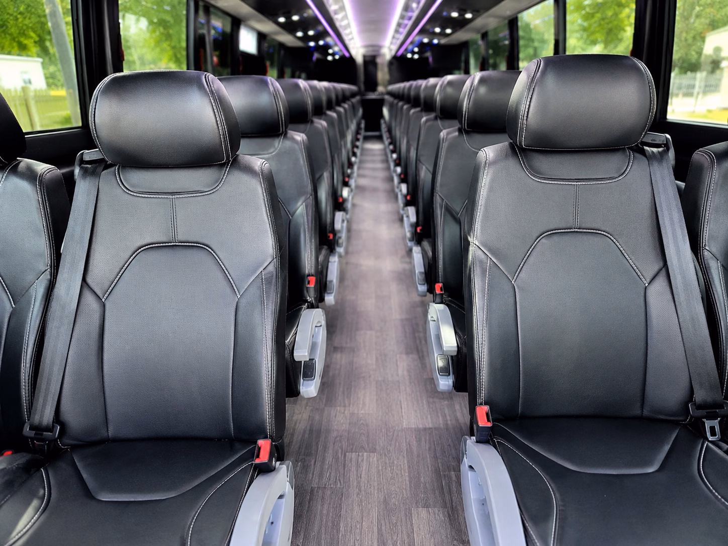 west palm beach charter bus interior